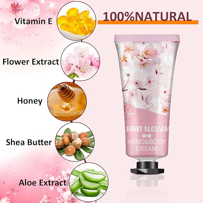 VESPRO 12 Pack Hand Cream Set For Women, Bulk Hand Lotion Travel Size for Dry Cracked Hands, Mini Moisturizing Hand Lotion for Teacher Appreciation Gifts, Thank You Gifts and Bridal Shower Favors