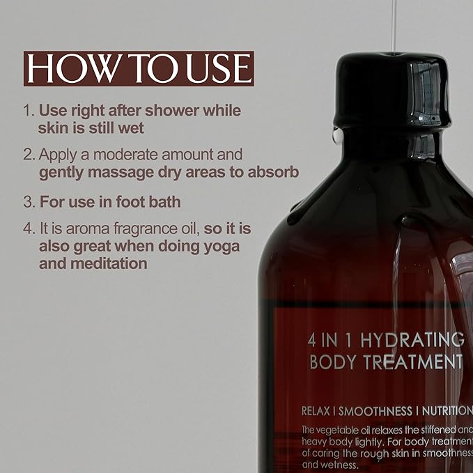 LA MUSE 4-in-1 Hydrating Body Treatment 13.5 fl oz - Moisturizing Barrier with Natural Oils & Calming Aromatherapy | Fast-Absorbing, Non-Sticky Formula | Paraben-Free, For Sensitive Skin & All Seasons