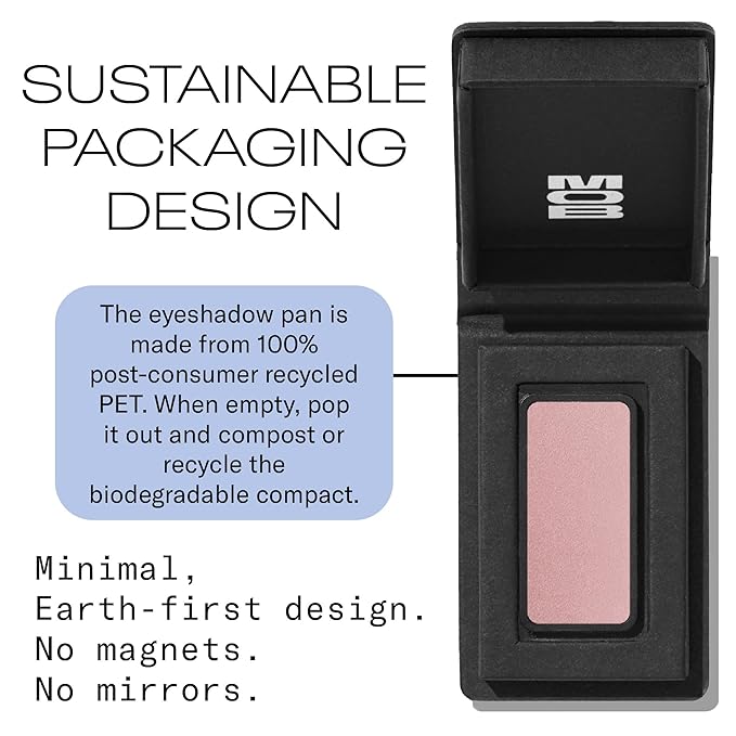 MOB Beauty Cream Clay Eyeshadow M111 – Lavender Stone | Skincare-Infused, Vegan, Blendable Cream-to-Velvet Finish, Buildable Pigment, Clean Eyeshadow in Sustainable, Biodegradable Compact