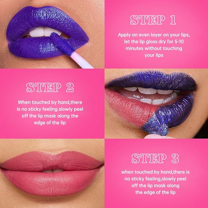 Matte Lip Stain Masque - Lip Liner Peel Off Lip Stain Tattoo, All Day Peel Off Lip Tint，Long Lasting Waterproof Transfer-proof Lip Mask Peel Off Lip Gloss,Stay Lip Makeup 03#