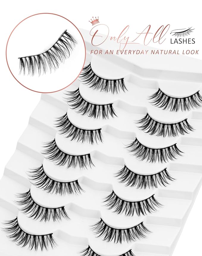Onlyall Wispy Lashes Natural Flared False Eyelashes Fake Lashes DK59