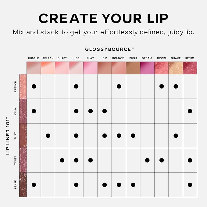 Saie Dewy Glow Duo - Dew Liquid Blush - (.40 oz, Hottie), Glossybounce Lip Gloss-Oil Hybrid (.17 oz, Splash) - Hydrating, Vegan Makeup for Radiant Cheeks & Lips