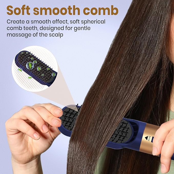 Hair Dryer Brush, 5 in 1 Multi Hair Styler,110,000 RPM High-Speed Negative Ionic Hair Dryer Fast Drying, Professional Blow Dryer Brush for Curling Volumizing Straightening Waves Styling - Salon Tools