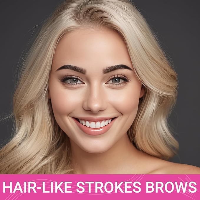 iMethod Eyebrow Pen - Eyebrow Pencil Magical 2-in-1 Eye Brow Pencils for Women with 4-Fork-Tip & Precise Brush-Tip for Natural Hair-Like Brows, Last All-Day, with Eyebrow Spoolie Brush, Dark Brown