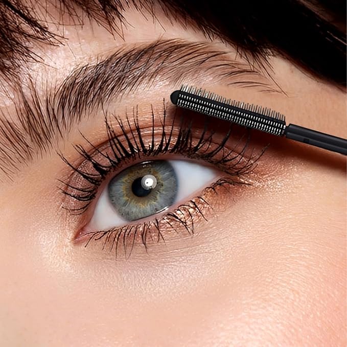 Iron Wand Mascara, 2025 New Metal Mascara Wand, 3D Washable Metal Mascaras, Waterproof & Smudge-Proof Long-Lasting Curling Eyelash Iron Mascaras with No Flaking (Black)