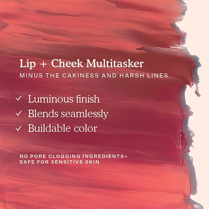Tower 28 Beauty BeachPlease Cream Blush for Cheeks and Lips - Multi-Purpose Lip and Cheek Tint in Berry Blush - for Sensitive Skin – Color AFTER HOURS, Luminous Finish