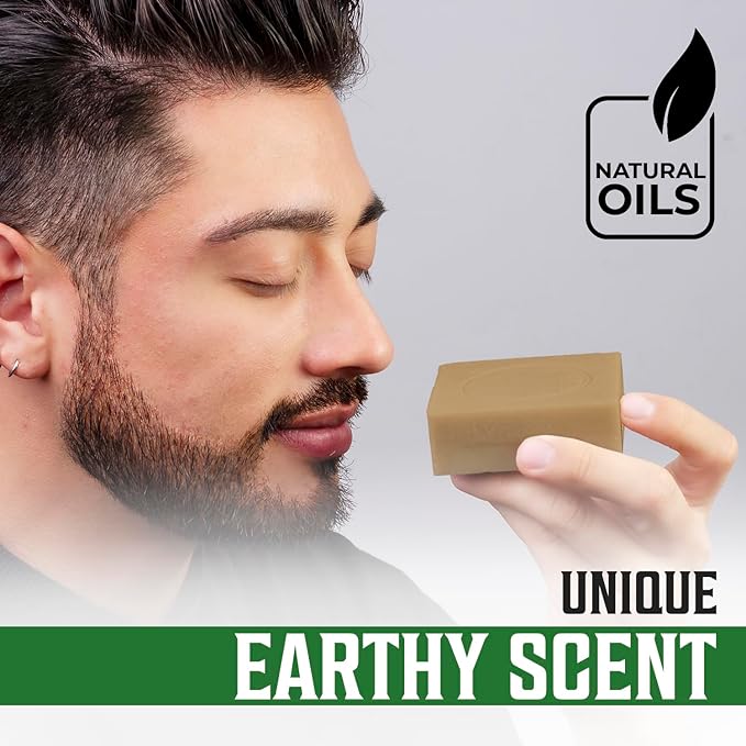 Viking Revolution Vetiver Natural Soap for Men - Mens Soap Bar with Essential Oils Cold Pressed Bar Soap for Men - Nourishing Mens Bar Soap with Coconut Oil, Shea Oil, Almond Oil (2 Pack)