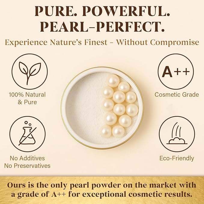 SONHO Freshwater Pearl Powder Organic, 200g100% Natural Pearl Powder,DIY Skincare —DIY Antioxidant, Deep Cleansing, Pore-Shrinking, Anti-Aging Mask