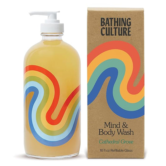 Bathing Culture, Organic Mind + Body Wash, Natural, Biodegradable, Sustainable, Vegan Personal Care, All Natural Organic Body Wash for Women and Men, 16 fl oz, Cathedral Grove Scent