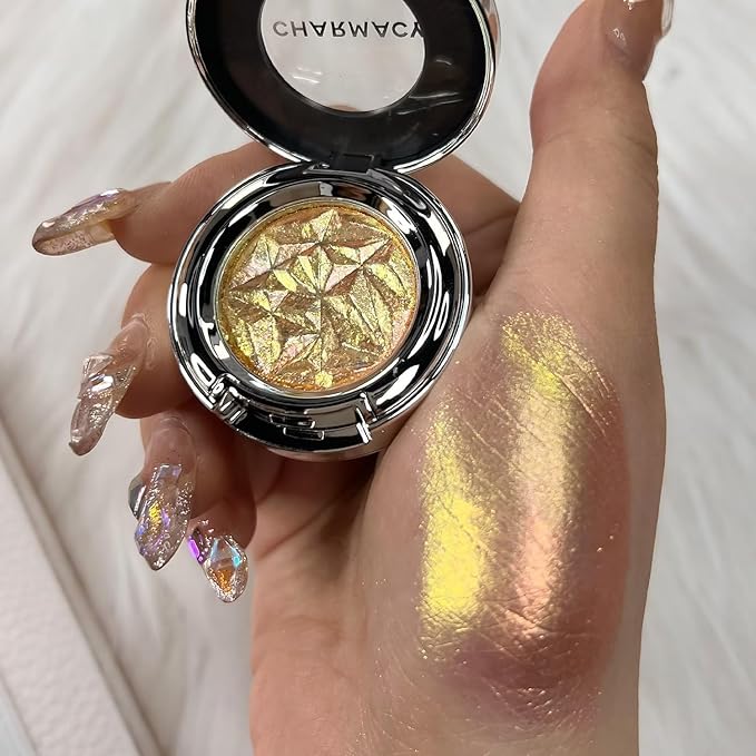 CHARMACY Duochrome Eyeshadow, Insane Shifters Chameleon Eyeshadow, Creates High-Impact, Metallic Eye Looks, 100% Vegan and Cruelty Free (Chameleon-#808, 0.06 Ounce (Pack of 1))