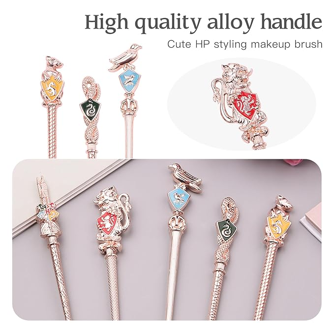 【2 Color Options】Harry Makeup Brushes Set for Women, Potter Makeup Gift Set, Magic Eye Shadow Eyeliner Blending Lip Brush - Brushes Holder Pot Not Included