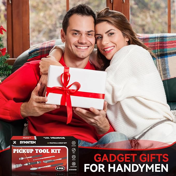 Gifts for Dad, Telescoping Magnetic Pick Up Tool Set, Stocking Stuffers for Men, Extendable Magnet Flashlight with Inspection Mirror, Flexible LED Flashlight,Christmas Gifts for Men, Women