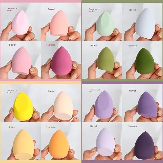 30-Piece Makeup Sponge Set -Makeup sponges without latex, Soft, Reusable & WashableMulti-Shape Beauty Sponges for Wet & Dry Use, Value Pack Makeup Blenders for Foundation & Concealer (30 packs)