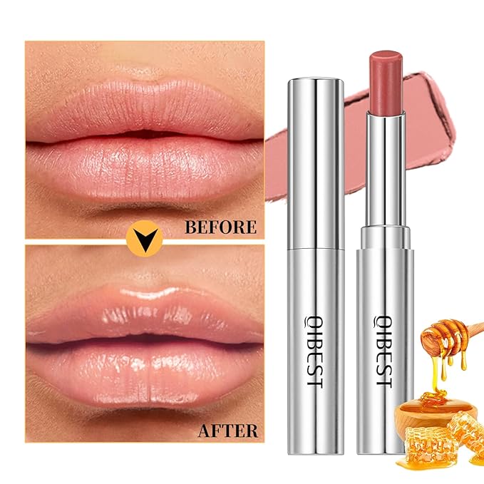 Jolilab 2-Pack Honey Lipstick Tinted Lip Balm.Black Cherry Glow - Sheer Hydration for All Skin Tones, Moisturizing Lip Color with Natural Nourishment（Black&Pink）