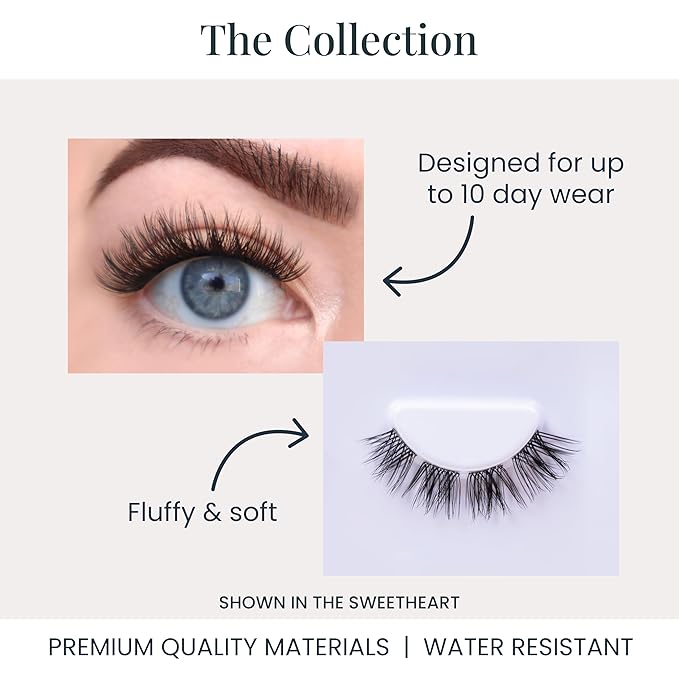 FlutterHabit Classic Collection Box, DIY Lash Extensions, Lash Clusters Kit, Up to 10 Day Wear, Natural & Classic Lashes, Salon Quality Eyelashes Extensions, 6 Sets of Lashes, No Lash Glue Included