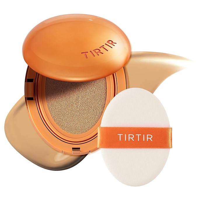 TIRTIR Mask Fit Ai Filter Cushion Foundation | AI-Like Semi-Matte Finish - Up to 72-Hour Medium to Full Coverage Korean Make up Beauty, #30N Rich Honey, 0.63 oz