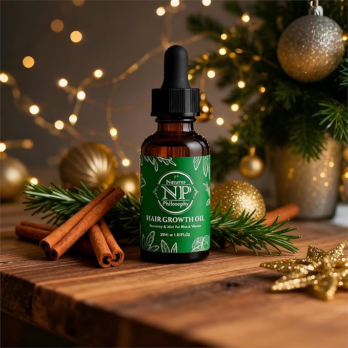 NP NATURES PHILOSOPHY Rosemary Mint Hair Growth Oil, Stimulates Hair Regrowth, Anti-Hair Loss, Nourishing Scalp Treatment for Thicker Fuller Hair, Aussie Hair Growth Products for All Hair Types-30ml