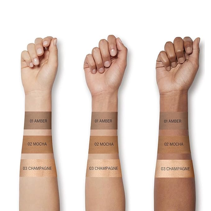 FV Contour and Highlighter Stick, Highly Pigmented & Blendable, Long Lasting & Creamy Texture, Waterproof, Natural Finish Contour Set for Face Sculpting, Travel-Friendly, 01 Amber & 03 Champagne
