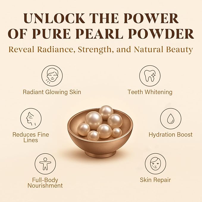 SONHO Freshwater Pearl Powder Organic, 200g100% Natural Pearl Powder,DIY Skincare —DIY Antioxidant, Deep Cleansing, Pore-Shrinking, Anti-Aging Mask