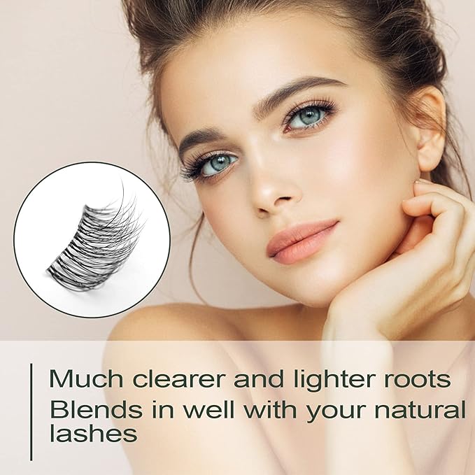 Frihappy Wispy Lashes - Natural Half Lashes, 3 Pairs HF3