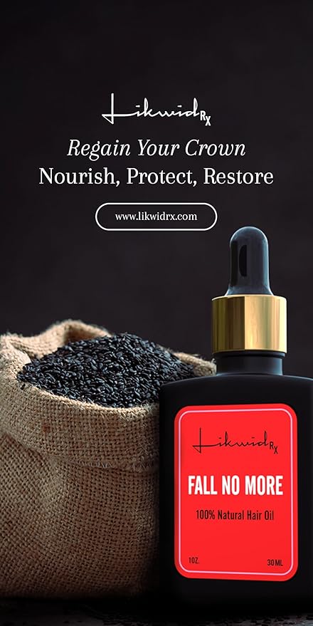 Fall No More Natural Hair Oil, Cold Pressed Black Seed, Sesame, Almond and Castor Oils- Black Seed Oil-