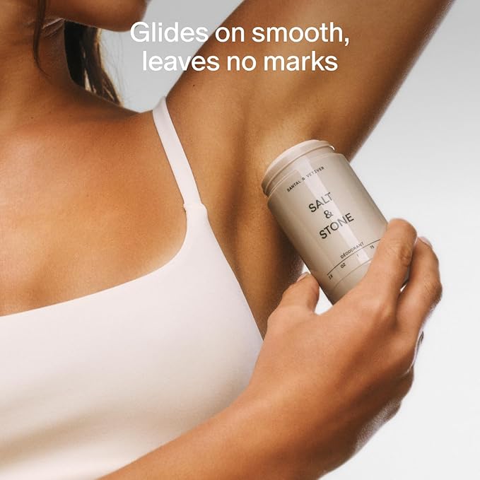 SALT & STONE Aluminum Free Deodorant | Extra Strength 48 Hour Protection for Women & Men | Made with Seaweed Extracts, Niacinamide & Prebiotics (Black Rose & Oud)