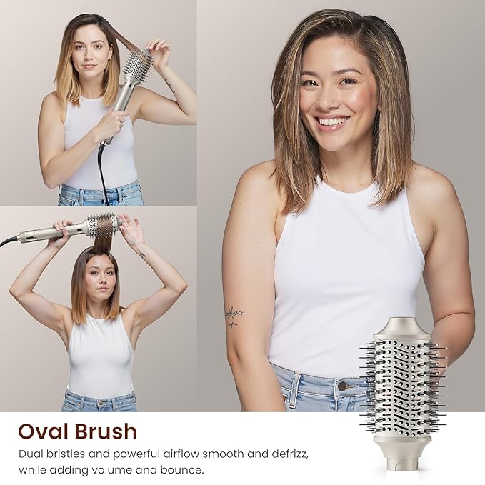 5-in-1 Hot Air Styler – Fast Hair Dryer with Auto Wrap Curlers & Volumizing Brushes, Frizz-Free Styling Tool for Curling, Smoothing & Adding Volume, No Heat Damage