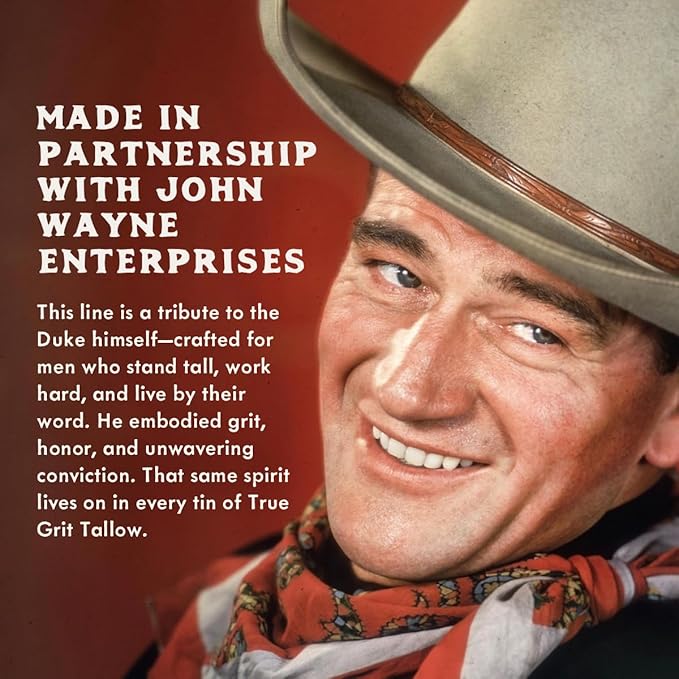 John Wayne Inspired Whipped Tallow Balm – All-Purpose Moisturizer for Dry Skin – Grass-Fed Beef Tallow for Skin with Bison Tallow – Ash and Oath Scent 2.6 oz