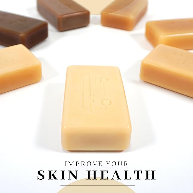 VanMan Beef Tallow and Honey Bar Soap – Pure Grass-Fed Beef Tallow for Skin with Vanilla Oil, Raw Honey & Distilled Water, Hydrating & Nourishing, Vanilla Scent, Clean Ingredients, 3.8oz - 5 Pack