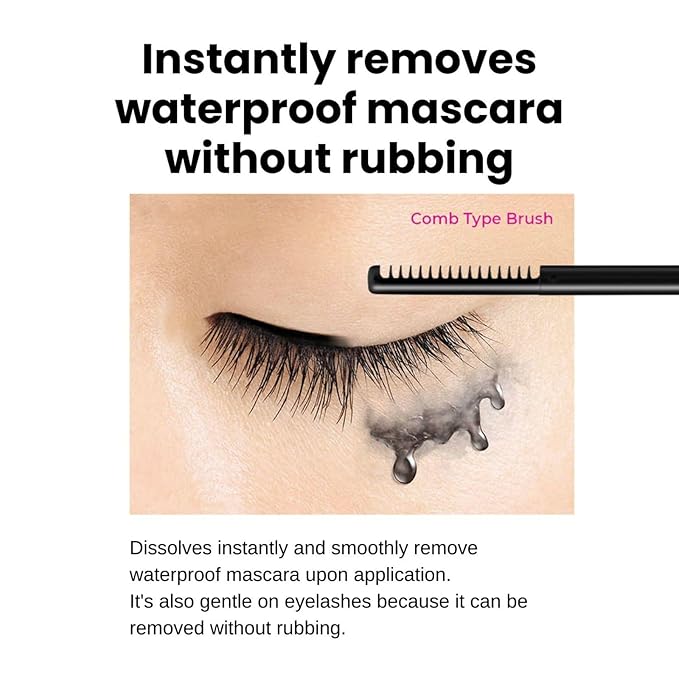 HEROINE MAKE by KISSME Tubing Mascara Waterproof & Long-lasting, Volumizing & Curl with Curvy Brush with 6 Natural Serums for Sensitive Skin + Gentle Mascara Remover Oil Free, 2 Set