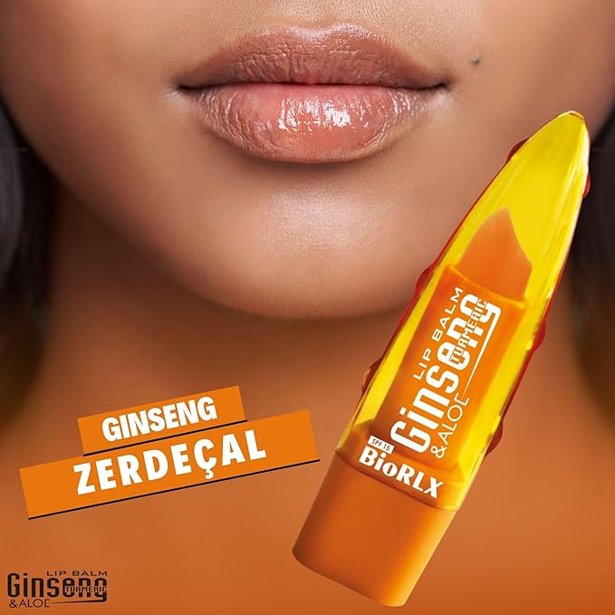 BioRLX Ginseng Infused Lip Balm - Revitalizing Lip Care for Softer, Healthier Lips (Ginseng, 0.12 Ounce (Pack of 1))