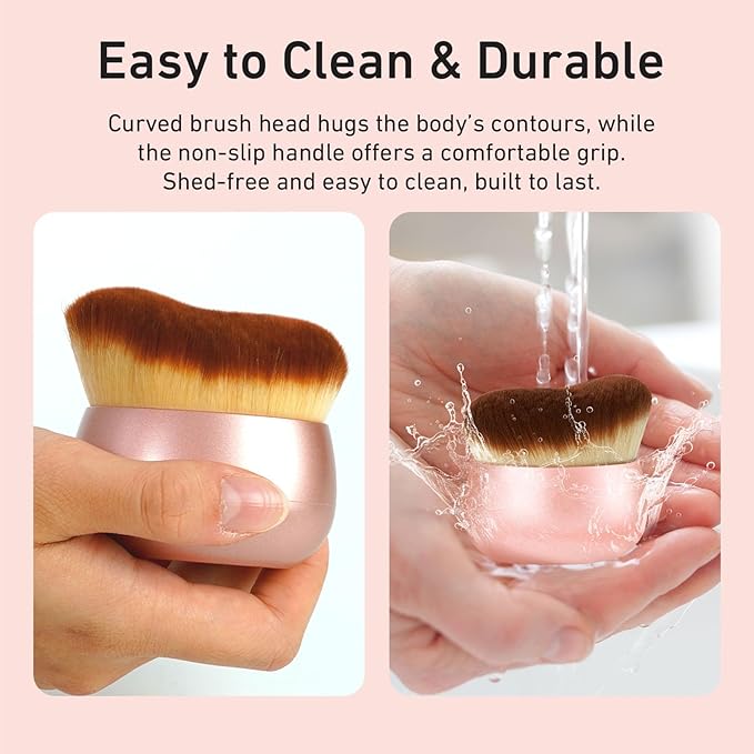 Extra Large Body Makeup Brush,Kabuki Brush for Self Tanner, Suitable Forface and Legs, Foundation, Bronzer, Powder, Ultra Soft and Dense Bristles for Quick Makeup Application