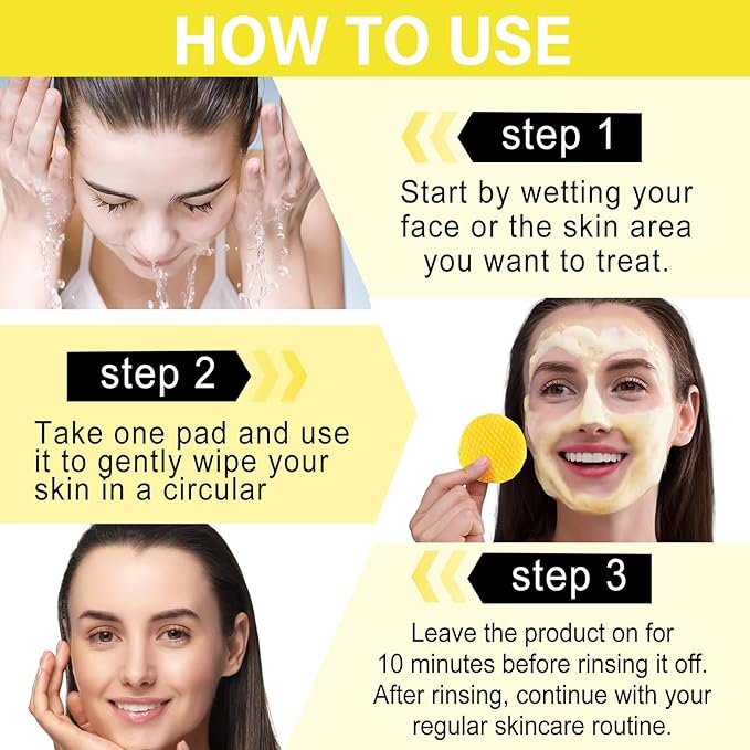 Turmeric Remover Wipes, Exfoliating Face Cleansing Pads with Aloe vera & Centella Asiatica for Hydrating, Moisturizing & Calming for Sensitive Skin, 40ct