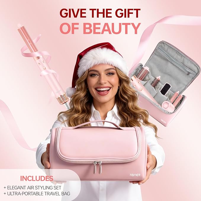 6 in 1 Professional Hot Air Styler & Powerful Hair Dryer Brush & Auto Wrap Curlers 110,000 RPM Brushless Motor • Styling Without Heat Damage • Fast Drying Curling Volumizing Straightening, 1400W