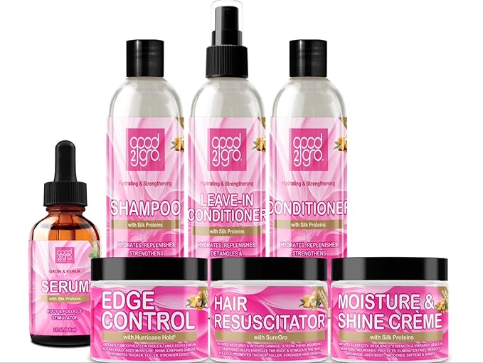 GOOD2GRO Edge Control Gel - 4oz | Instant Hold, Moisture Infusion & Shine Boost | Repair & Restore Thicker Edges Growth | Vegan & Cruelty-Free