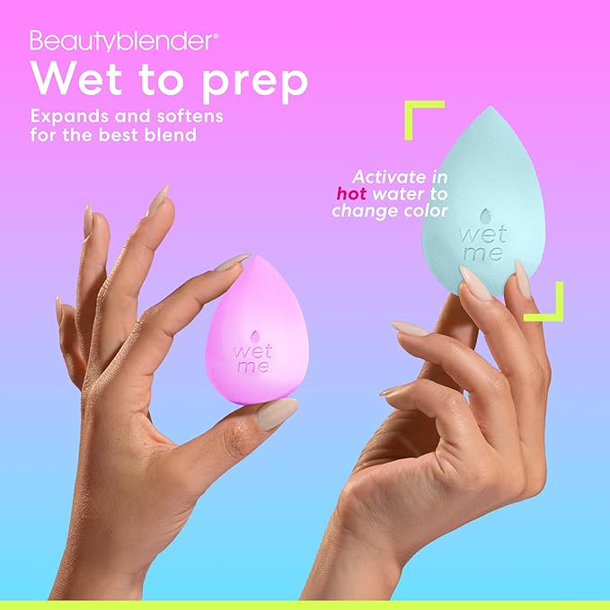Beautyblender® | Wave Color Changing Blender Makeup Sponge | Blend Liquid Foundations, Powders and Creams | Streak Free Application | Vegan, Cruelty Free | Made in USA