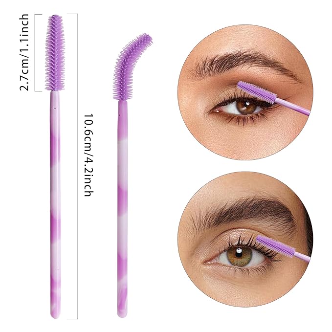 Disposable Silicone Eyelash Mascara Brushes Wands Applicator Eyebrow Brush Makeup Tool Kit Set Tool Bulk