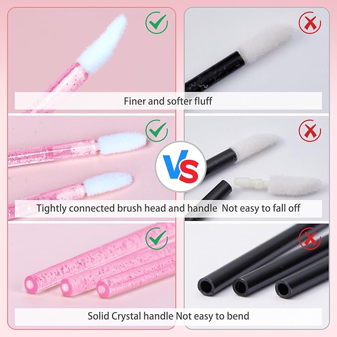 Unaone Lip Wands - 100PCS Disposable Lip Brushes for Lipstick, Lip Balms, Lip Gloss, Lip Scrubs and Concealer, Perfect Makeup Applicators Tool