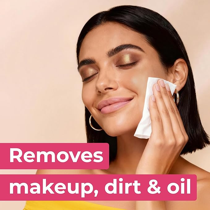 Impossibly Compact Travel Makeup Remover Wipes - 99% Water and Aloe - Ultra Soft, Safe for Sensitive Skin, Thick & Durable - Travel Essentials for Adults & Teens - Scented (8 Pack 48 Wipes)