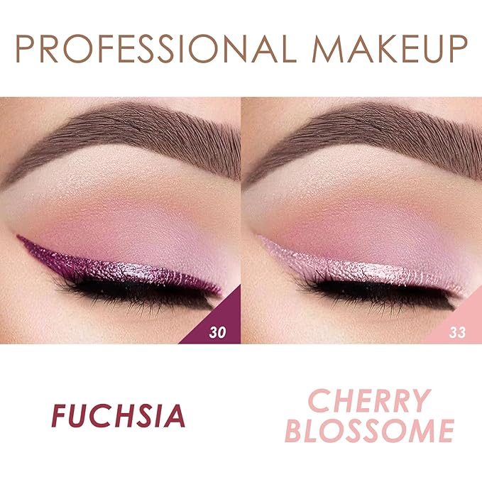 FOCALLURE 2PCS Cream Eyeshadow Stick Sets,Matte and Shimmer Eye Brightener, High Pigmented Crease-proof Pencil,Long Lasting Eye Shadow Highlighter Makeup,Blossom