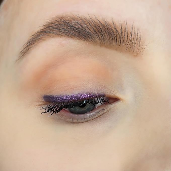 Hypoallergenic Waterproof Eyeliner - Fragrance Free Metallic Eye liner - Vegan and Cruelty Free Eye Pencil - Eyeliner Pencil for Sensitive Eyes (Purple Space)