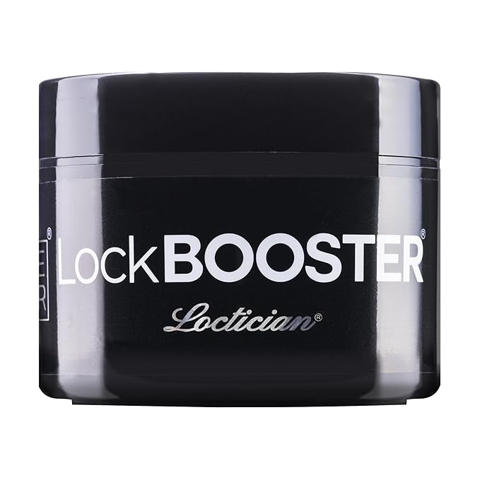 Style Factor Lock BOOSTER Loctician Silver Premium Pomade with Biotin – Max Hold, Expert Styling Gel for Locs, Twists, Braids – for All Hair Types 5 oz