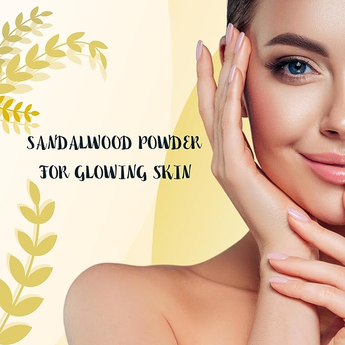 Chandan Sandalwood Powder, 100 gm / 3.52 oz, Face Pack & Mask, Tilak, Auspicious Occasions, Natural Cleansing & Soothing Powder for Wrinkles