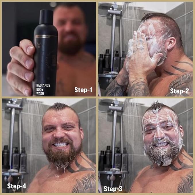 The Beard Struggle Men's Body Wash Valhalla's Gates - Gold Collection - Skin Cleaning Agent - Natural Body Wash - Shower Gel Liquid Soap - 240 mL / 8 US. fl. oz.