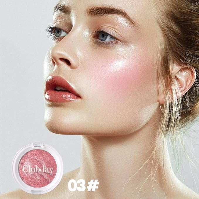 Marbleized Blush Powder – Long-Lasting, Glowing Finish, Smooth & Blendable, Suitable for All Skin Tones, 0.12 Oz – Shade 03