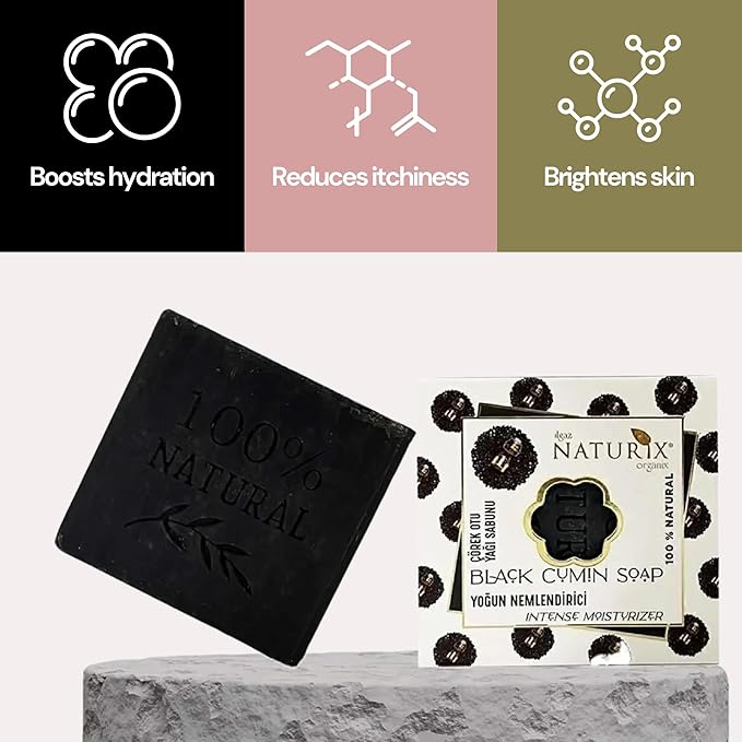 Organic Bar Soap Moisturizing Soap Made from Natural Oil | Hair Hand Face Body Bath Wash | Skin Care Cleanser Shampoo (Black Cumin)