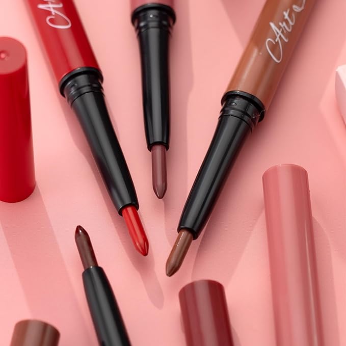 12 Colors Matte Velvet Lip Liner Set, Long Lasting Waterproof Lipstick Pencil, Smooth Glide Nude Pink Red Brown Lipliners for Lip Contour & Fill, Non-Smudge Matte Lip Makeup Set for All Skin Tones