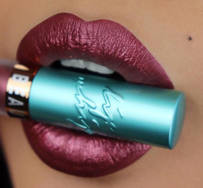 Beauty Bakerie Lip Whip Liquid Lipstick for Women, Waterproof Lip Gloss, Tint, Stain Long Lasting Hydrating Moisturizer, Matte or Metallic, 3.5mL, Royal Tea