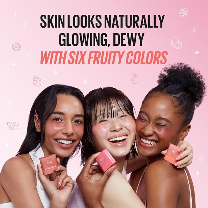 KAJA Cheek & Lip - Dewy Bar 03 Peach Cobbler | Creamy Blusher and Balm Multi-Stick, 45% Moisturizing Oil, Apple Extract, Vitamin-Hyaluronic Acid Infused, High Shine, Non-Sticky, Easy Blending, 10g