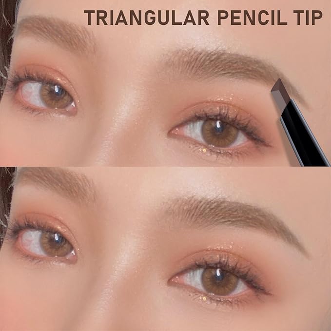 Eyebrow Pencils for Women,8 Pack Light Brown Eyebrow Pencil Set,Retractable Definer Eye Brow Pencil Waterproof Sweatproof Long-Lasting,with Spoolie Brush,S4.